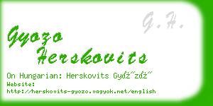 gyozo herskovits business card
